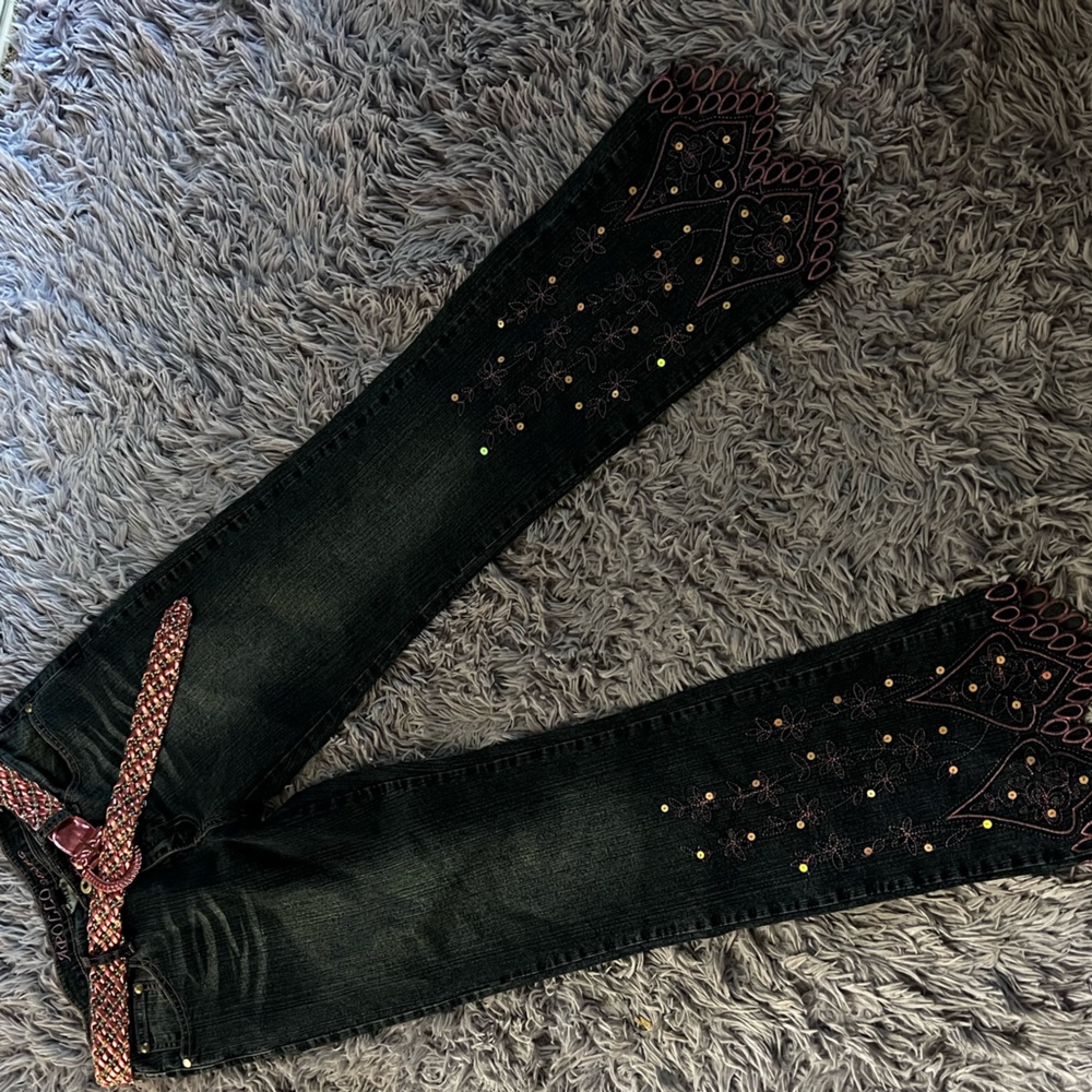 Apollo Jeans Stylish Black Embellished Women's Jeans